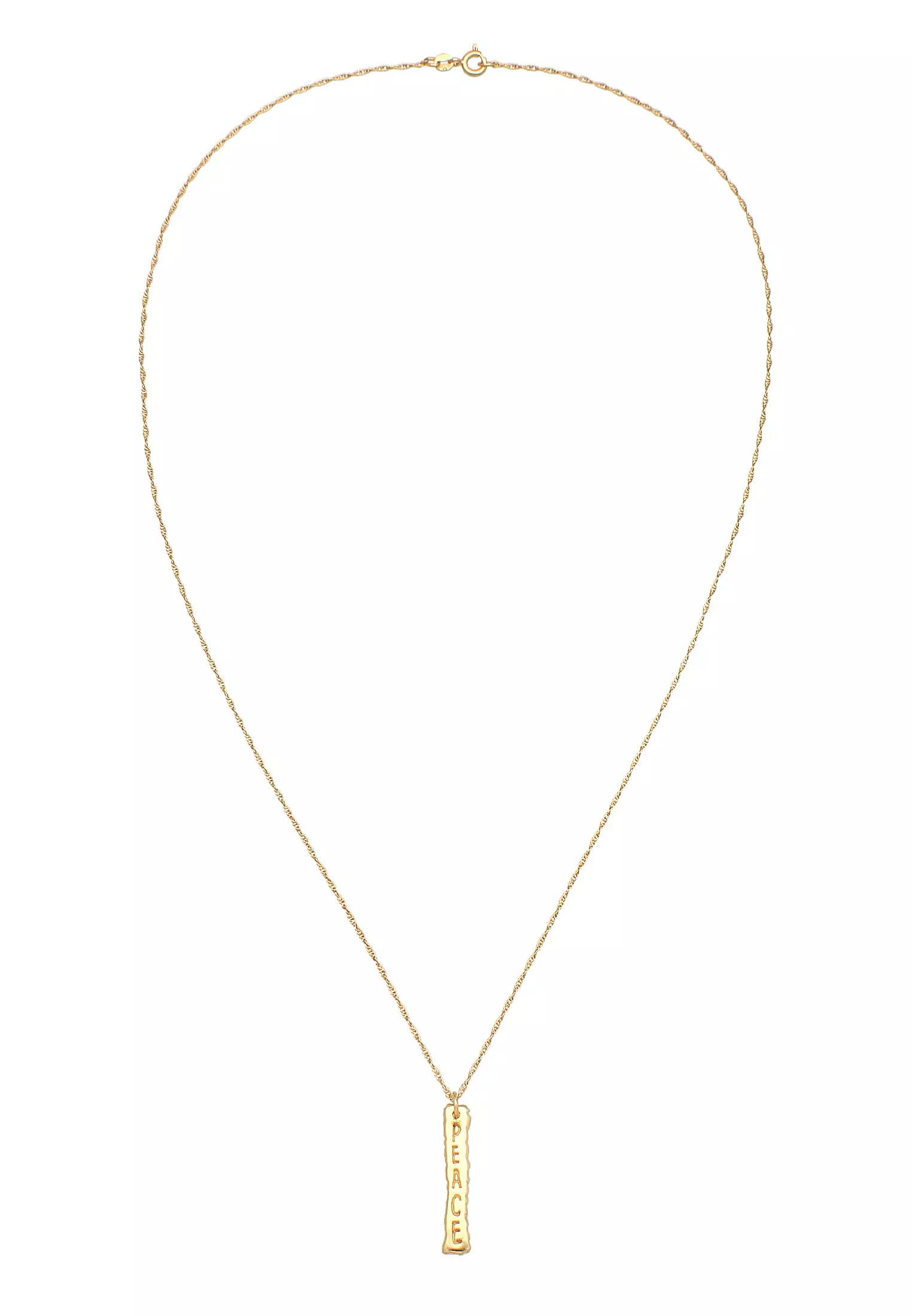 Necklace Men Peace Rod Pendant Peace gold plated