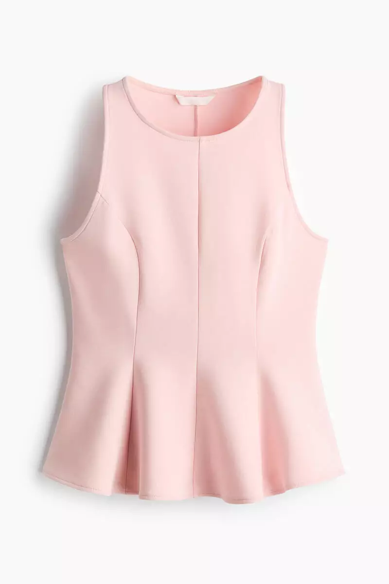 Sleeveless peplum top
