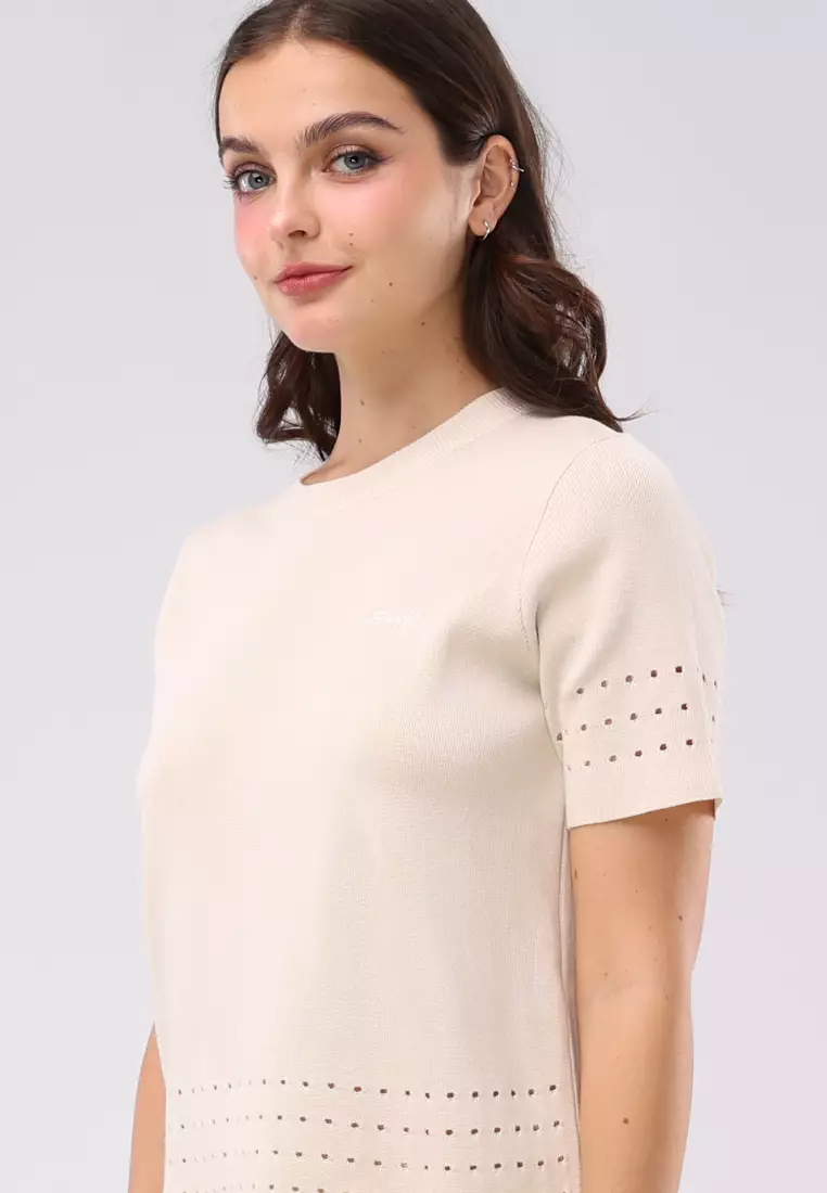 Ladies Knitted 2 In 1 Blouse & Skirt