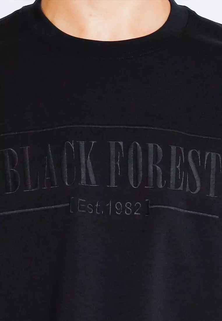 Forest Premium Weight Air-Cotton 220gsm Oversized Round Neck Tee T Shirt Men | Baju T Shirt Lelaki - 621429-01Black