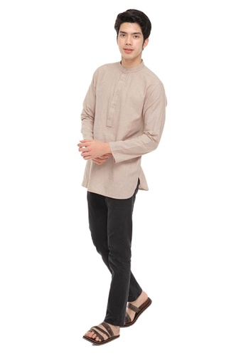 Buy Siti Khadijah Siti Khadijah Ahmad Top Kurta In Light Brown 2021 Online Zalora Singapore
