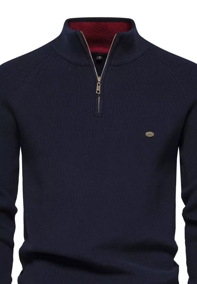 Stand Collar Slim Fit Sweater AX-Y832