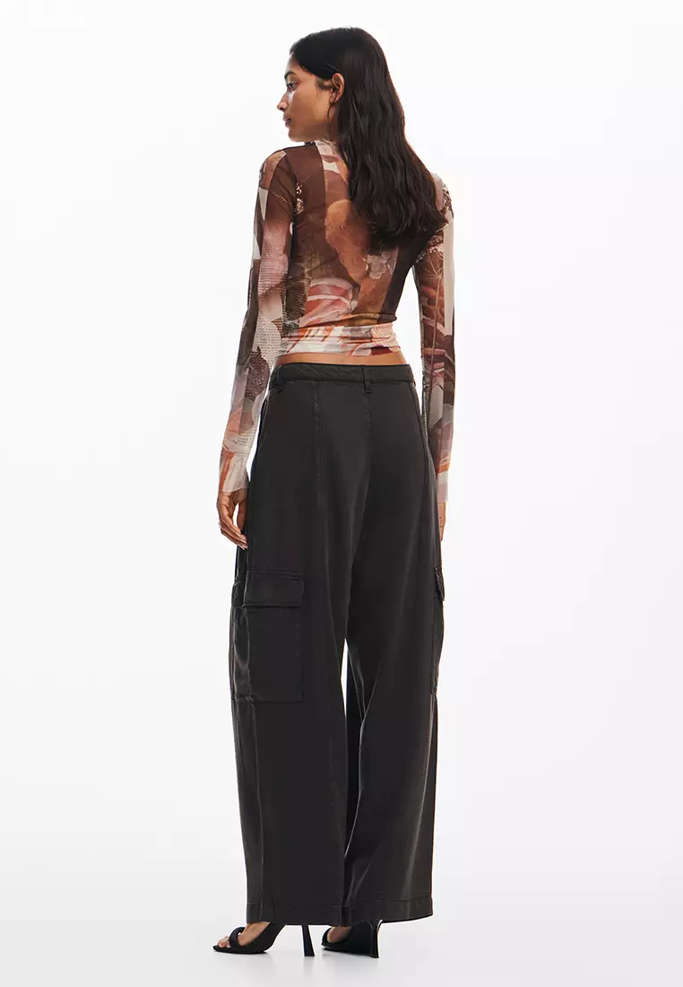 Desigual Woman Fluid cargo pants.