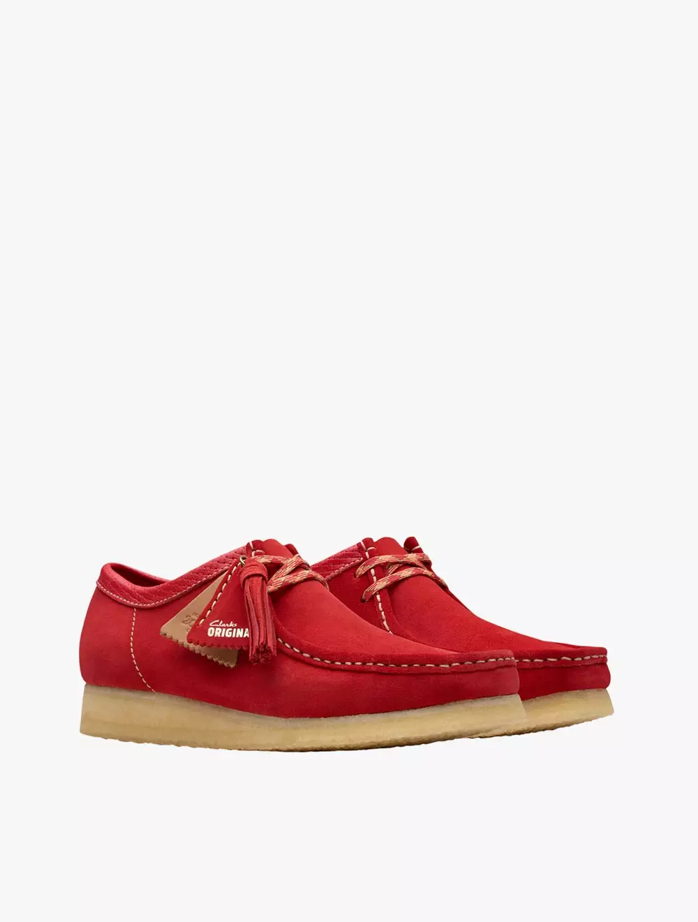 Clarks Wallabee Red Suede