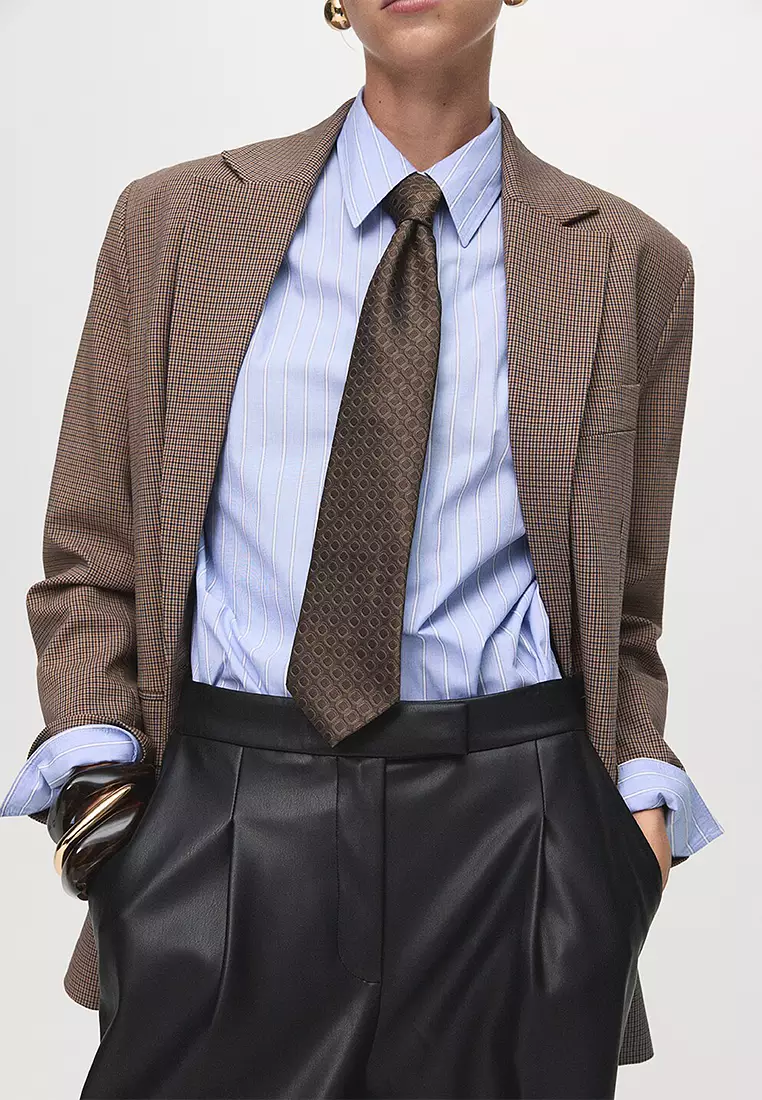 Leather-Effect Wide-Leg Trousers