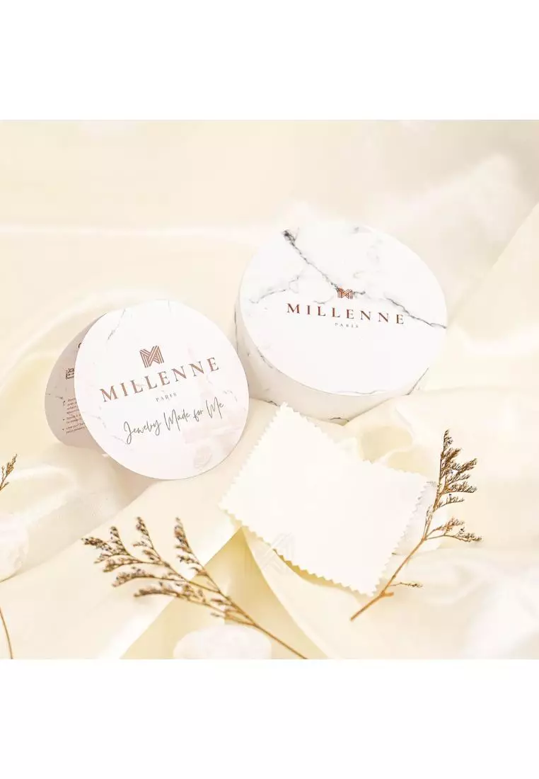 Minimal Moon Band White Gold Ring with 925 Sterling Silver