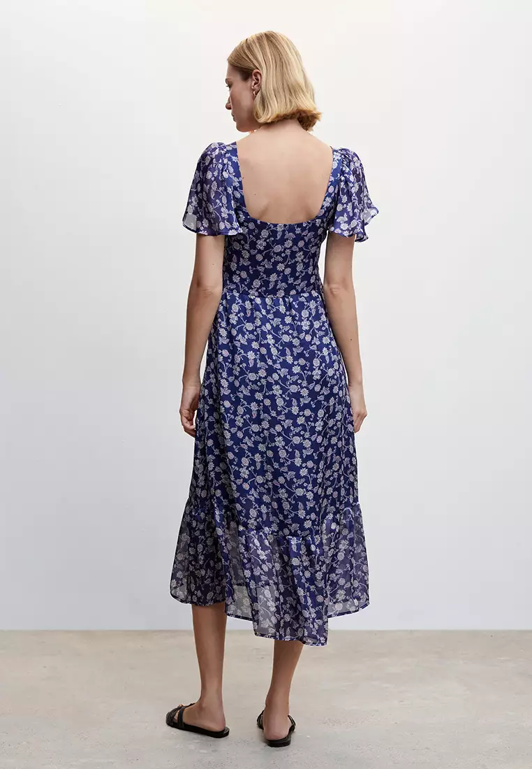 Mango blue hotsell floral dress