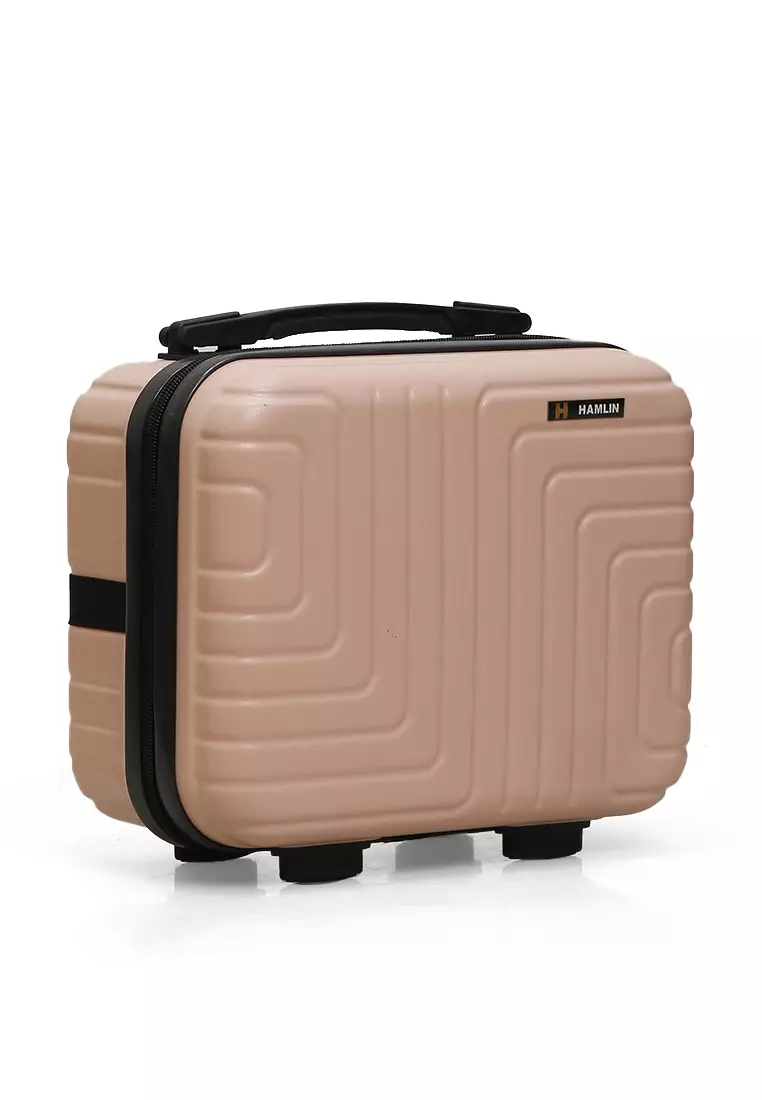Alister Koper Cabin Hardcase Size 12 Inch Make Up Beauty Case Wanita Material ABS ORIGINAL - Peach