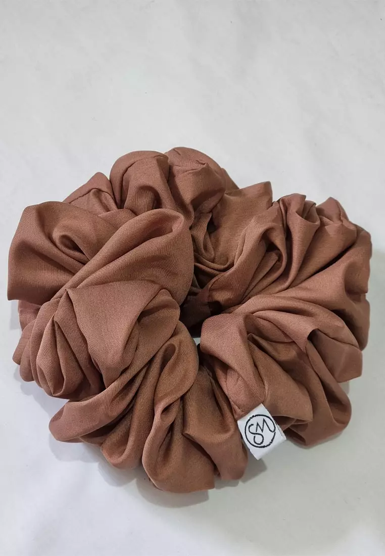 Hair Volumizer Scrunchie Brown Coffee