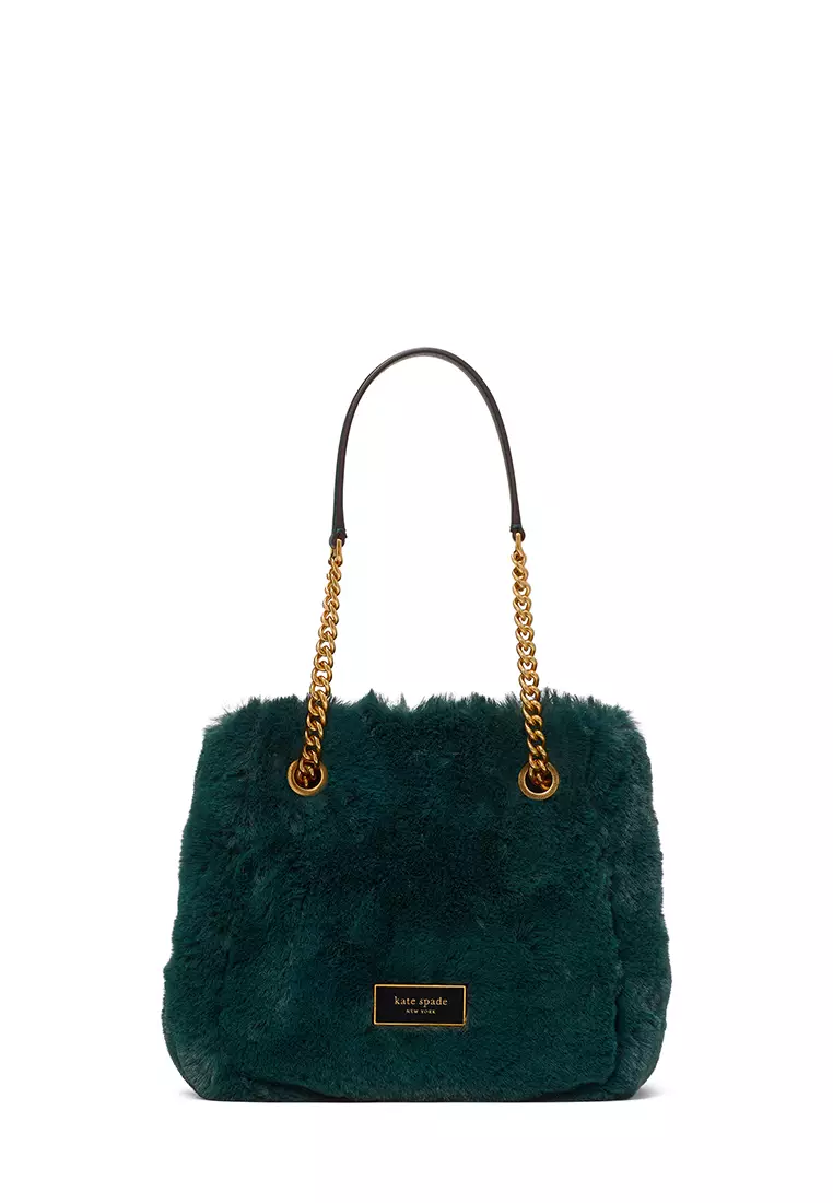 Buy Kate Spade New York Cleo Faux Fur Small Chain Bucket Bag Pine