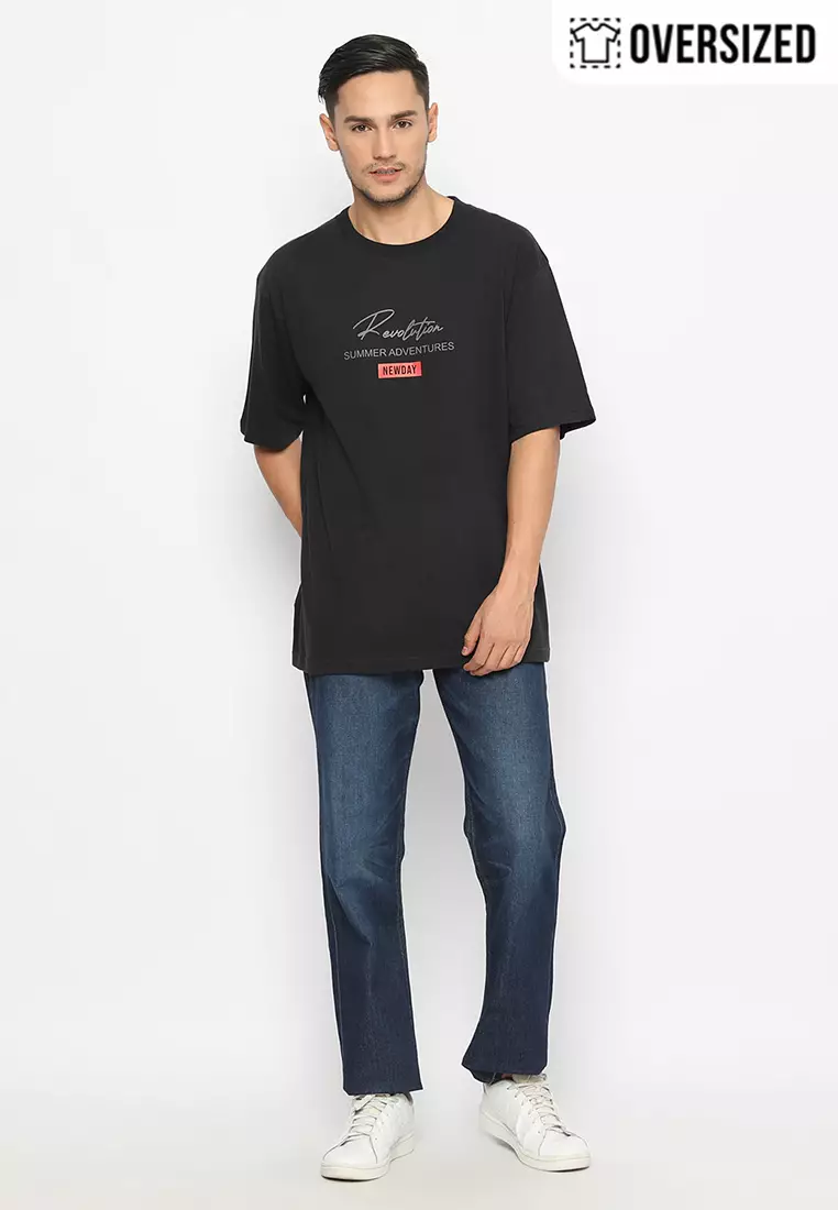 RBJ T-Shirt Cotton Oversized Pria 2079230121