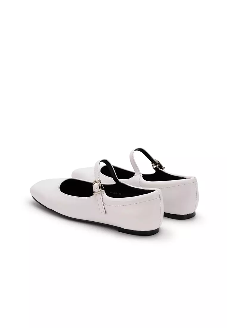 MARY JANE FLAT PUMP 复古方头玛丽珍鞋