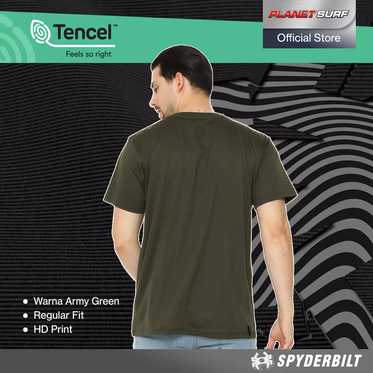 Spyderbilt Kaos Lengan Pendek Pria Blatt Tencel Men Tee Planet Surf