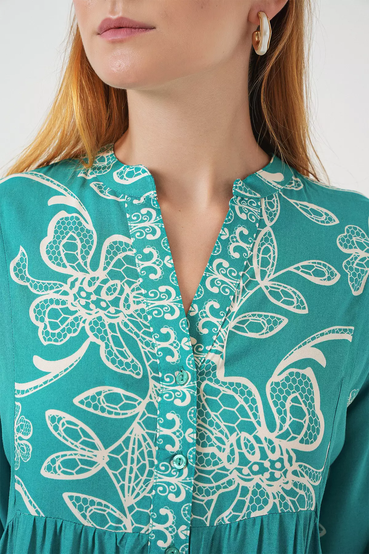 Modest Printed Maxi Dress