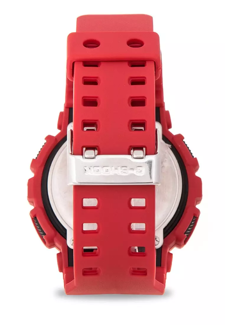 Casio G-SHOCK Jam Tangan Pria - Red Black - Resin - GA-100B-4ADR