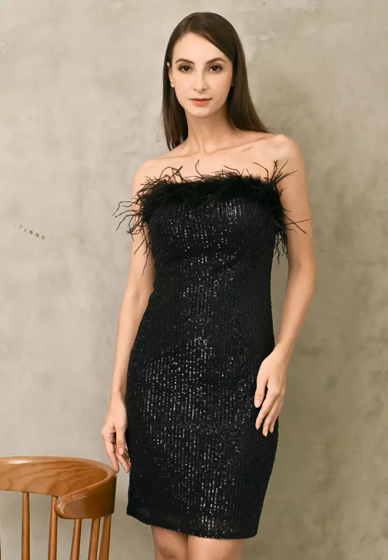 Furry Mini Dinner Dress