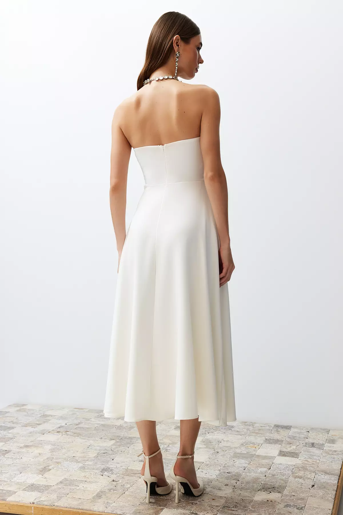 Strapless Midi Dress