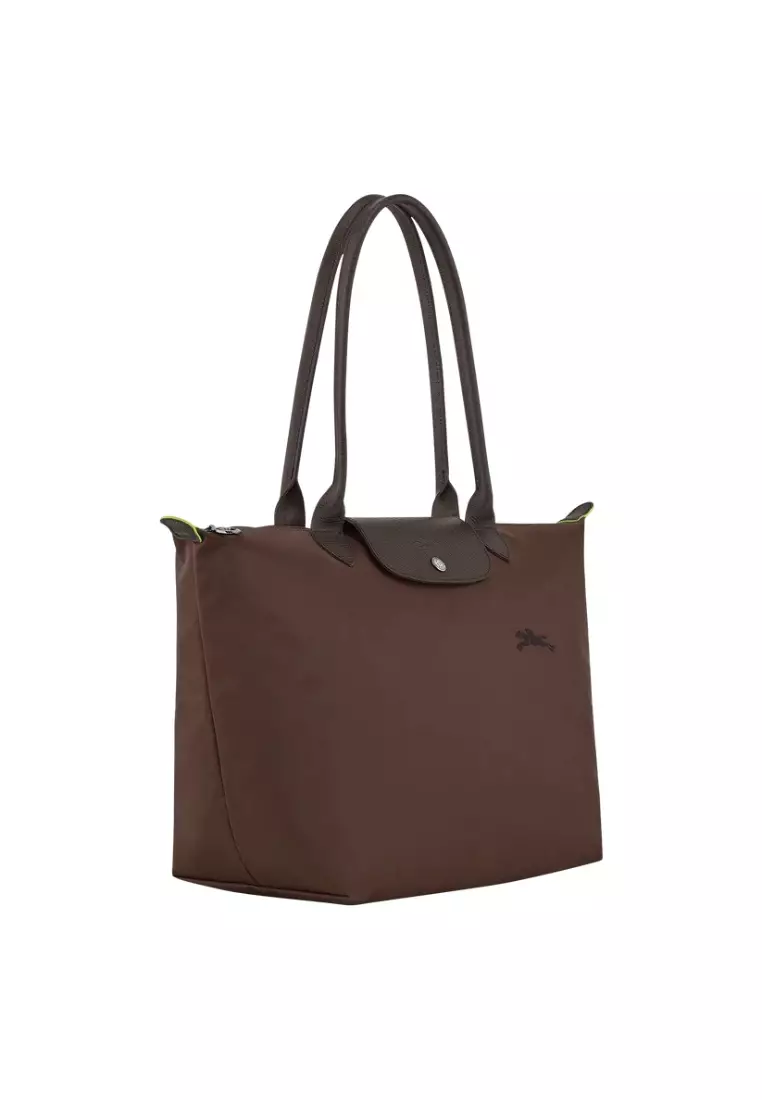 Longchamp Le Pliage Green L Tote Bag Mocha