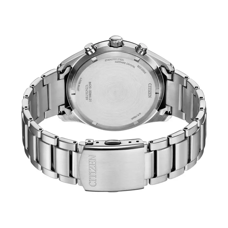 Jam Tangan Pria Citizen Chronograph CA4674-58E Eco Drive Black Dial Stainless Steel Strap