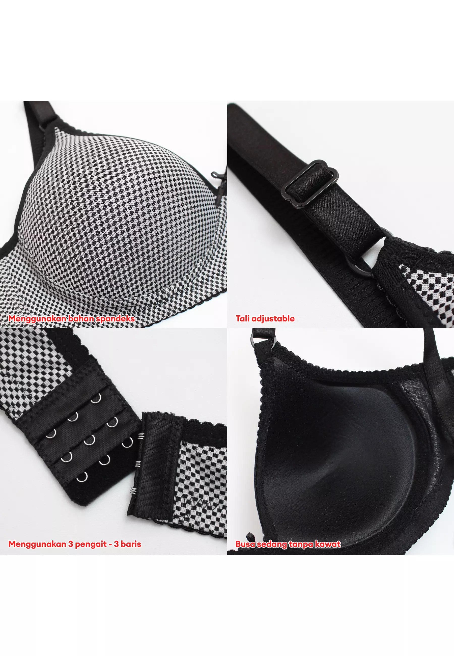 You've (YouHave) BH Wanita Bra Pakaian Dalam Wanita Bra Bra Tanpa Kawat Busa Sedang Bra 100149