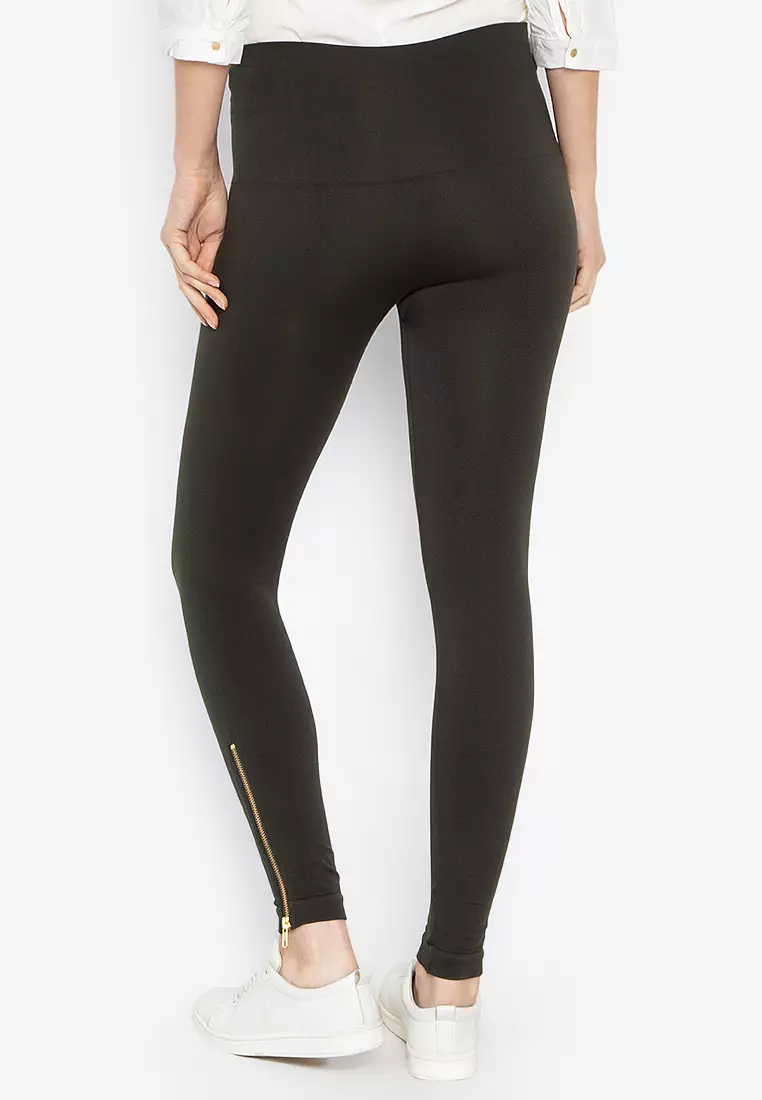 SPANX, Pants & Jumpsuits, Spanx Side Zip Look At Me Now Seamless Legging  Black Gold Zipper Xl