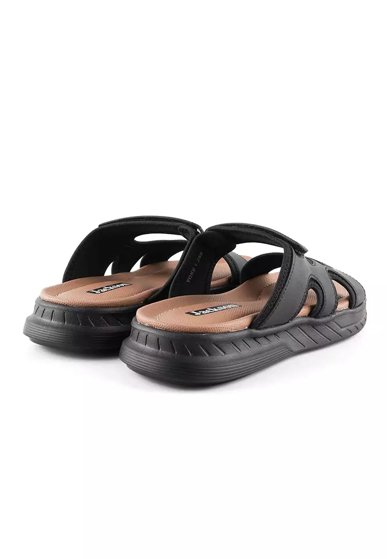 Jackson Yoke 1JSS Black - Sandal Two Strap Slide
