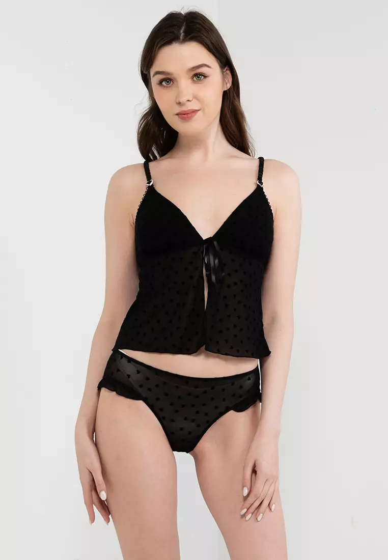 Cotton On Body Sasha Flocking Mesh Longline Bralette 2024