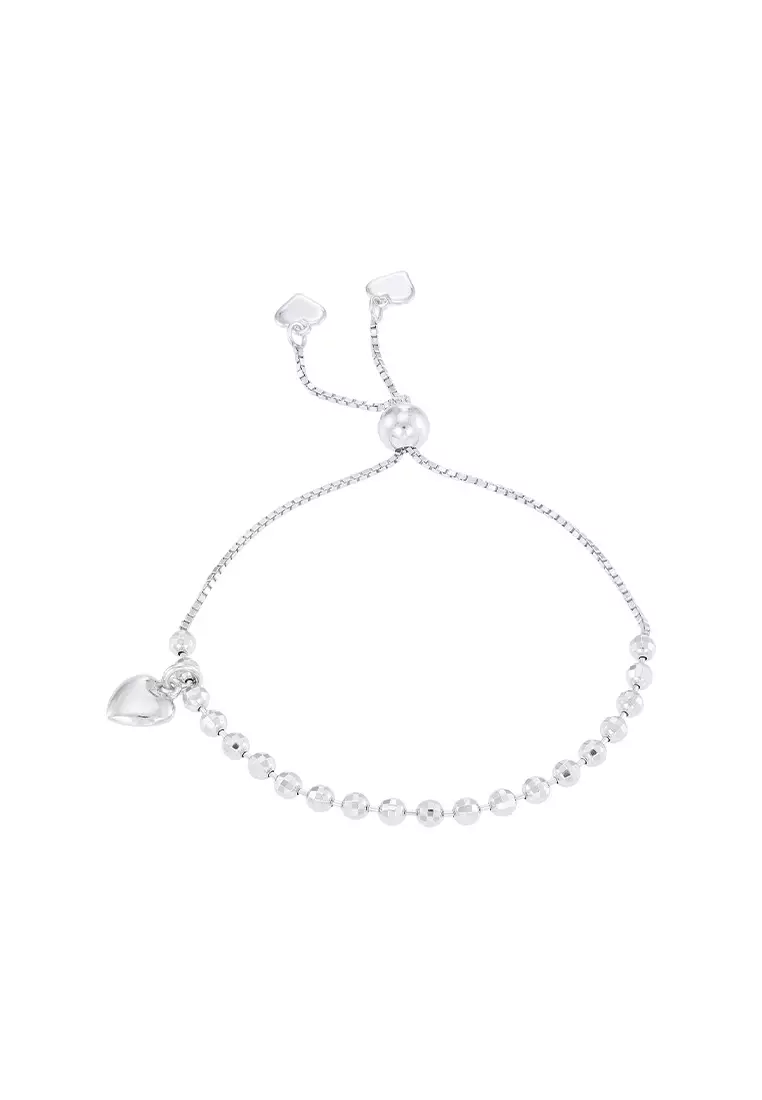 Sterling Silver Stardust Bead Adjustable Bolo Bracelet