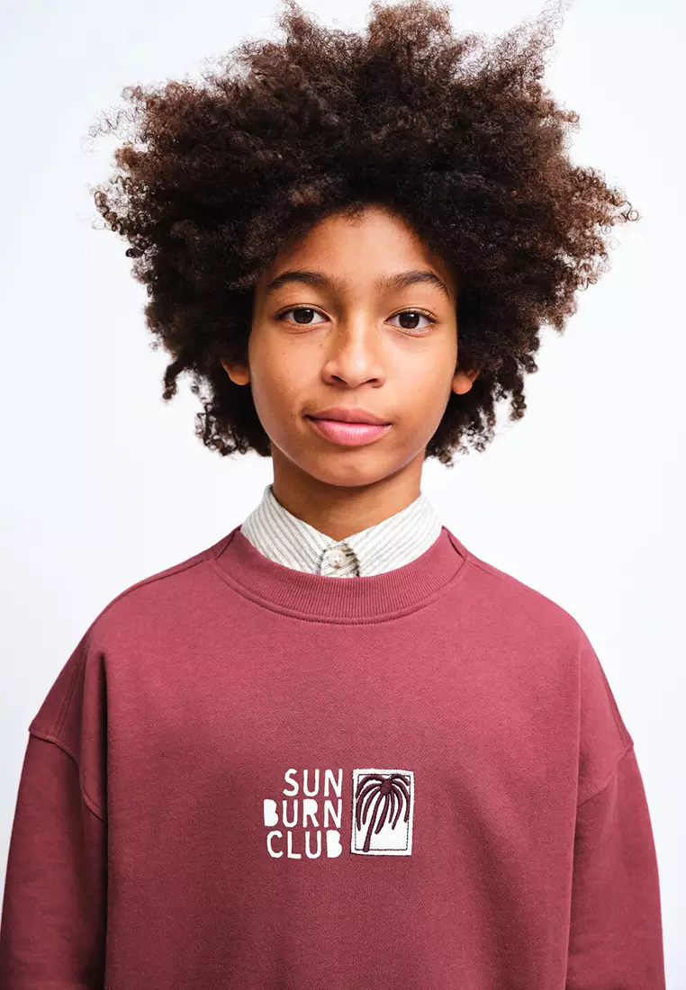 寬鬆印花棉質衛衣