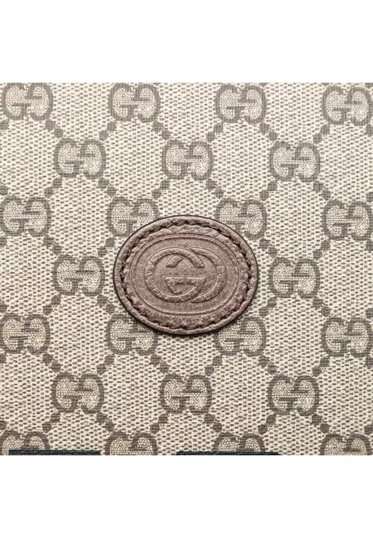 Pre-Loved Gucci Gg Supreme Web Tiger Satchel