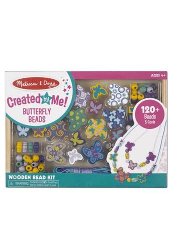 Melissa & Doug Melissa & Doug Created by Me! Butterfly Beads Wooden Bead Kit - Stringing Beads, Fine Motor Skills, Manipulatives, Educational, Learning, Activity Set, Arts and Crafts 75AB2TH391D37FGS_1