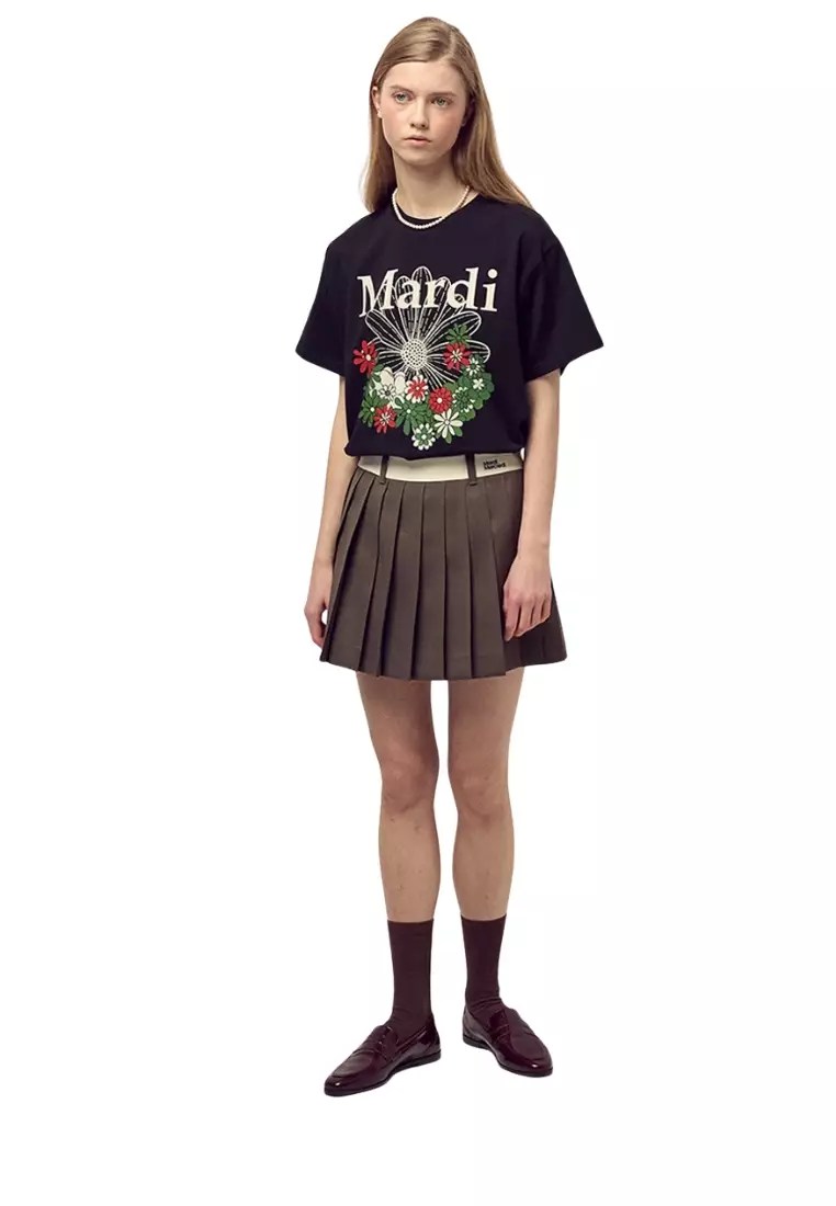 Tshirt Flowermardi Jardin - Black Ivory