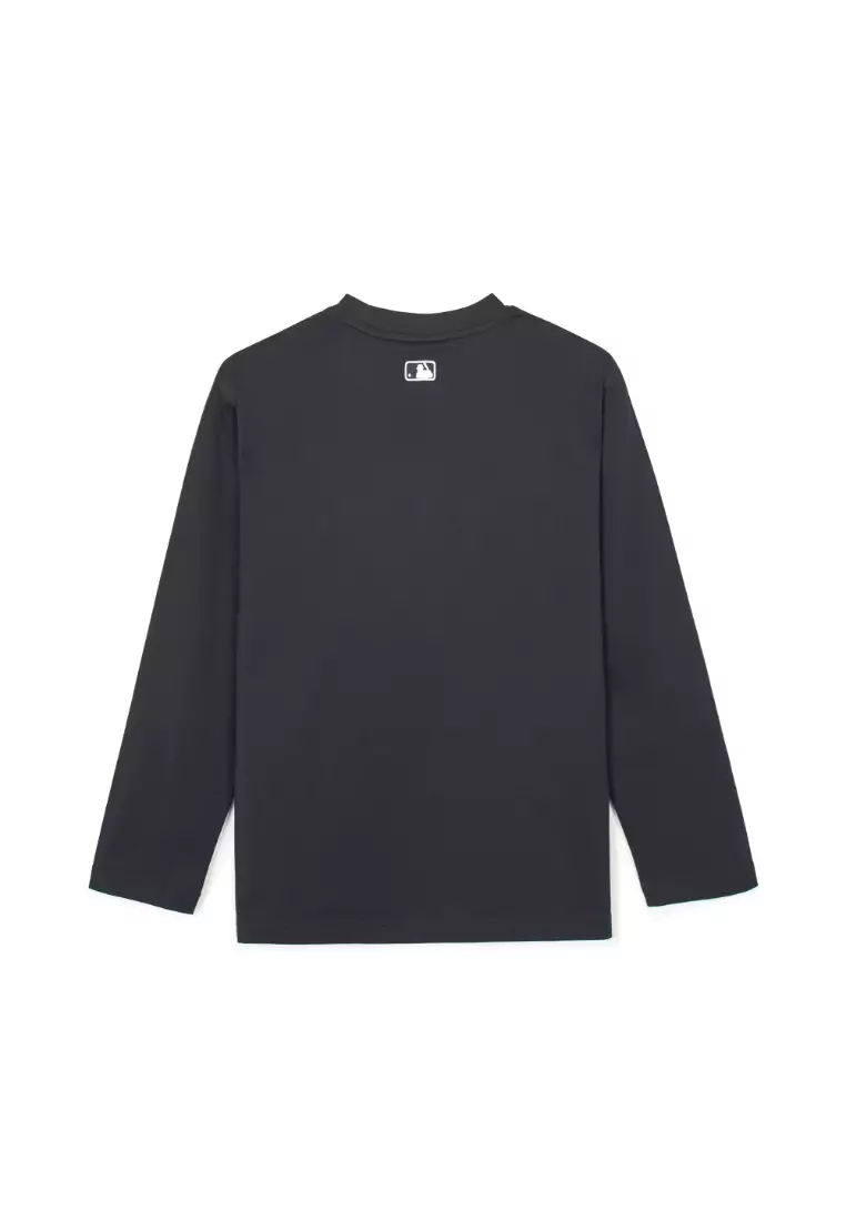 MLB BASIC SMALL LOGO LOOSE FIT LONG SLEEVE T-SHIRTS NEW YORK