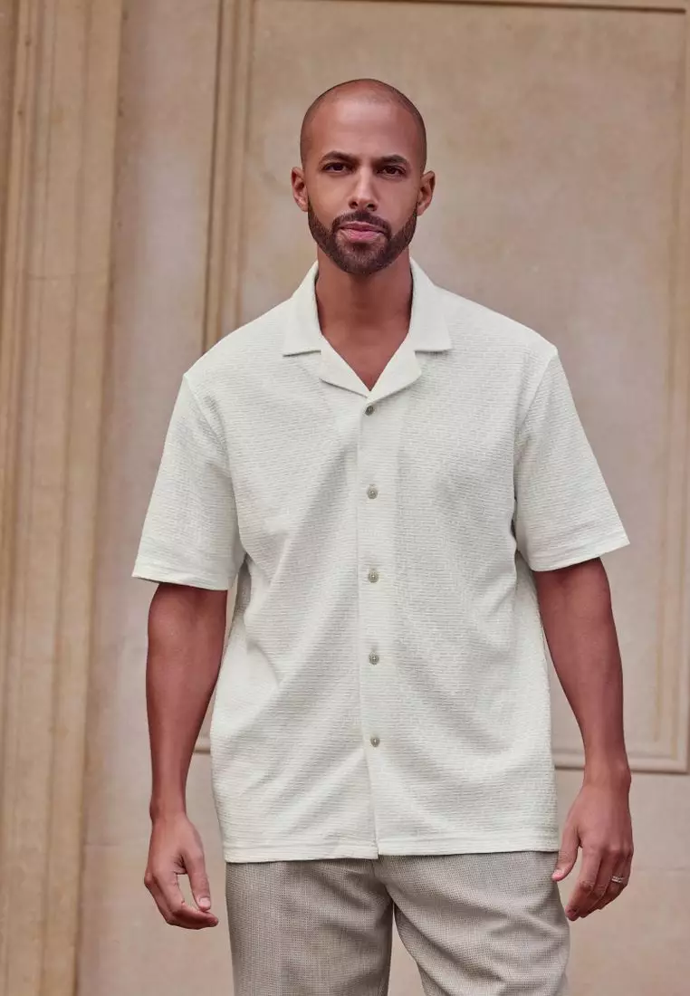 NEXT Textured Jersey Short Sleeve Shirt 2025 | Buy NEXT