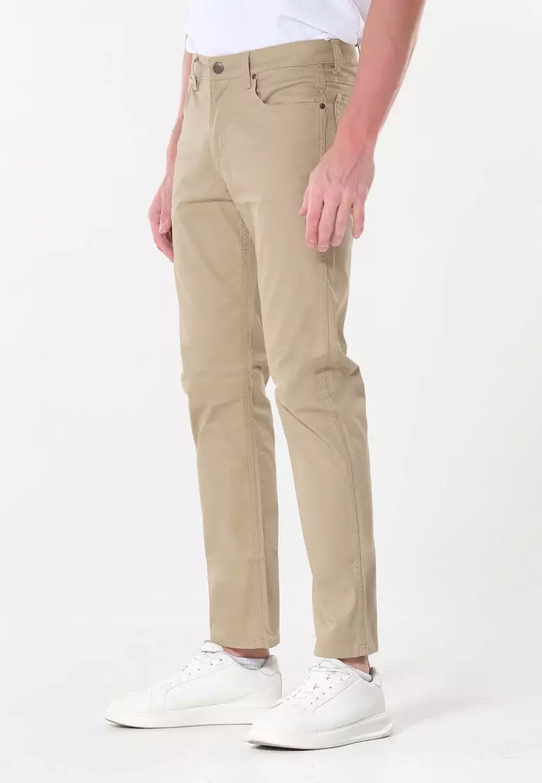 Texas Straight Colored Pants for Men in Khaki Color