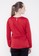 The B Club red Long Sleeve Blouse With Ribbon FF79AAA6CFC2F9GS_3