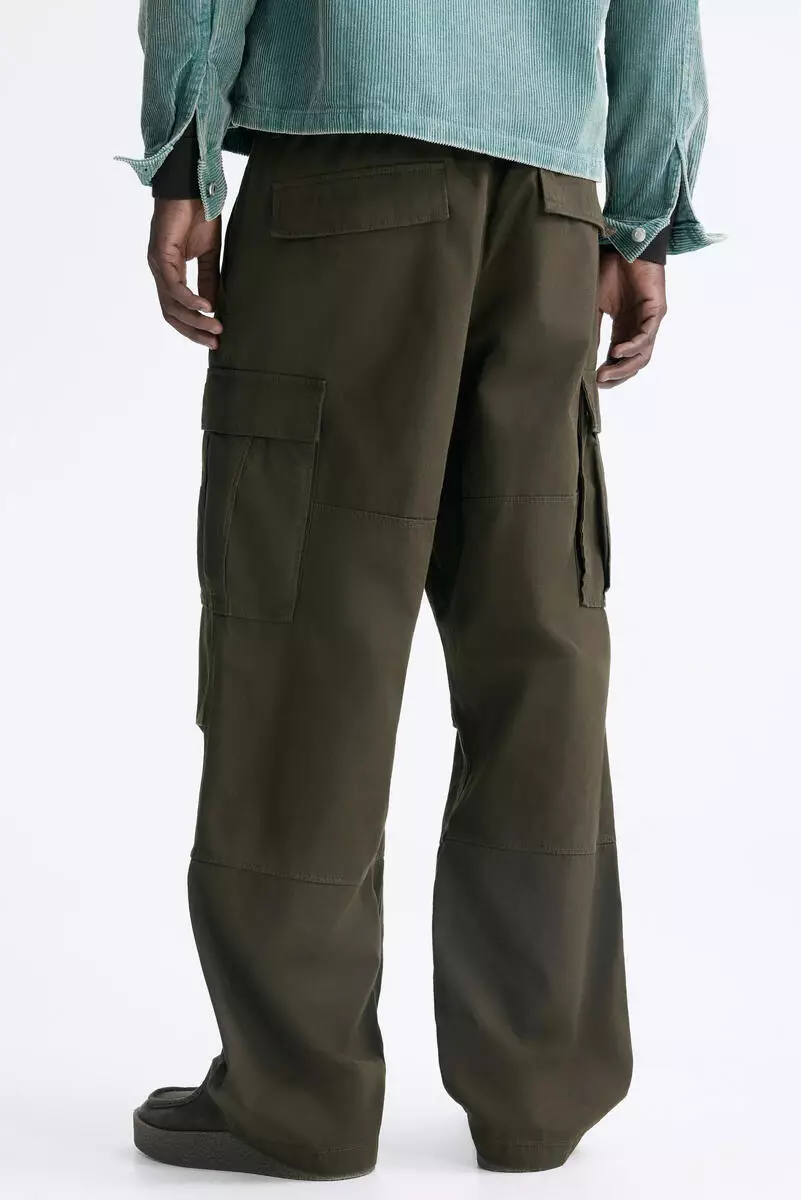 Relaxed Fit Cotton cargo trousers