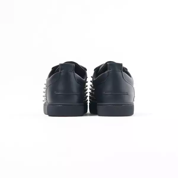 Sepatu CHRISTIAN LOUBOUTIN LOUIS SPIKES JUNIOR SILVER BLACK SNEAKER 100% ORIGINAL