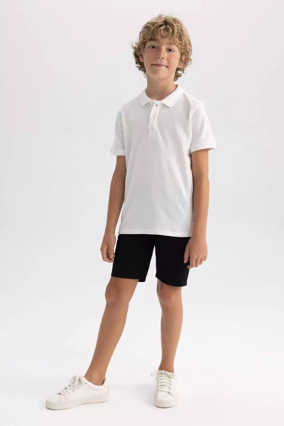 Boy's Pique Short Sleeve Basic Plain Polo T-Shirt B0668A8Ns