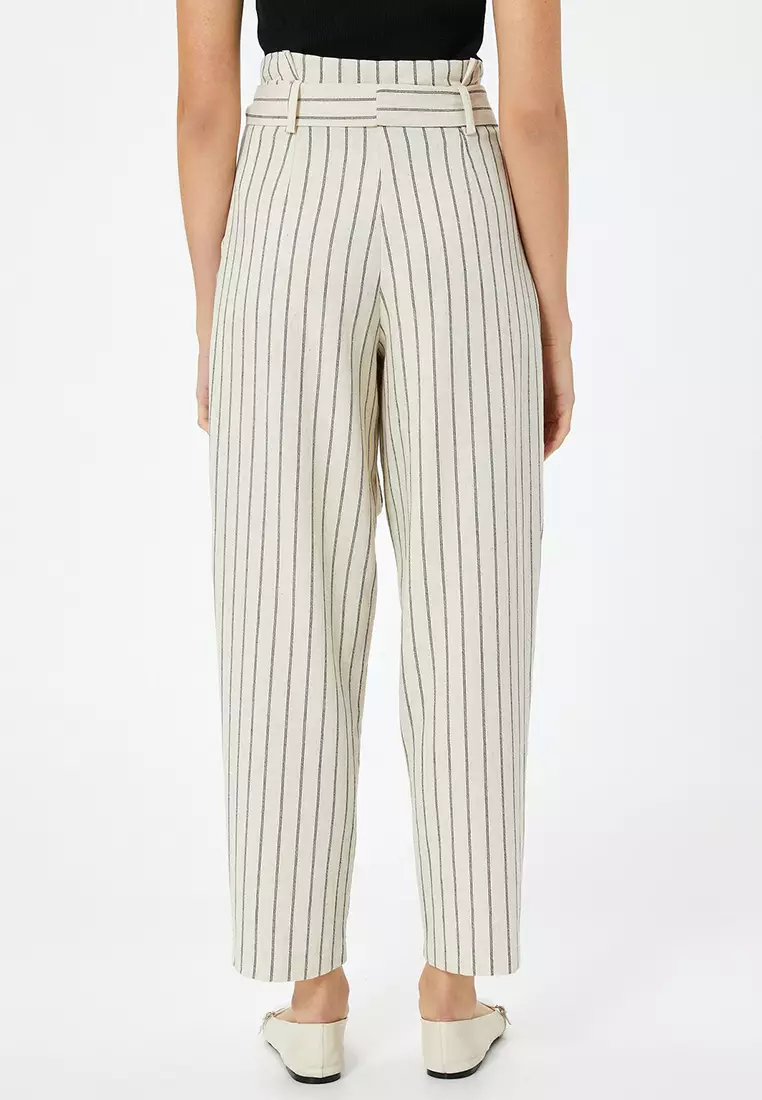 Linen Blend Balloon Pants