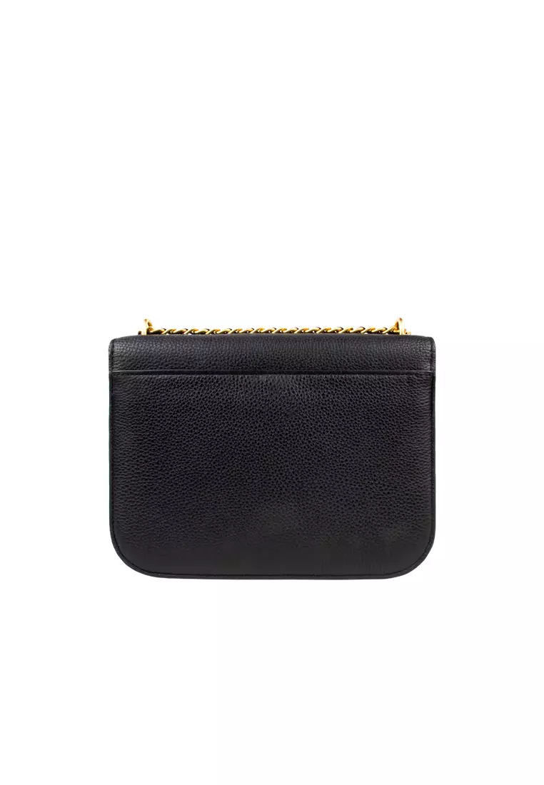 TORY BURCH Tory Burch BRITTEN Medium Solid Litchi Cow Leather
