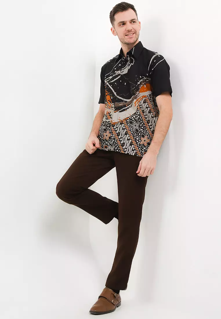Tyaga Kemeja Batik Premium Pria Casual Modern Lengan Pendek