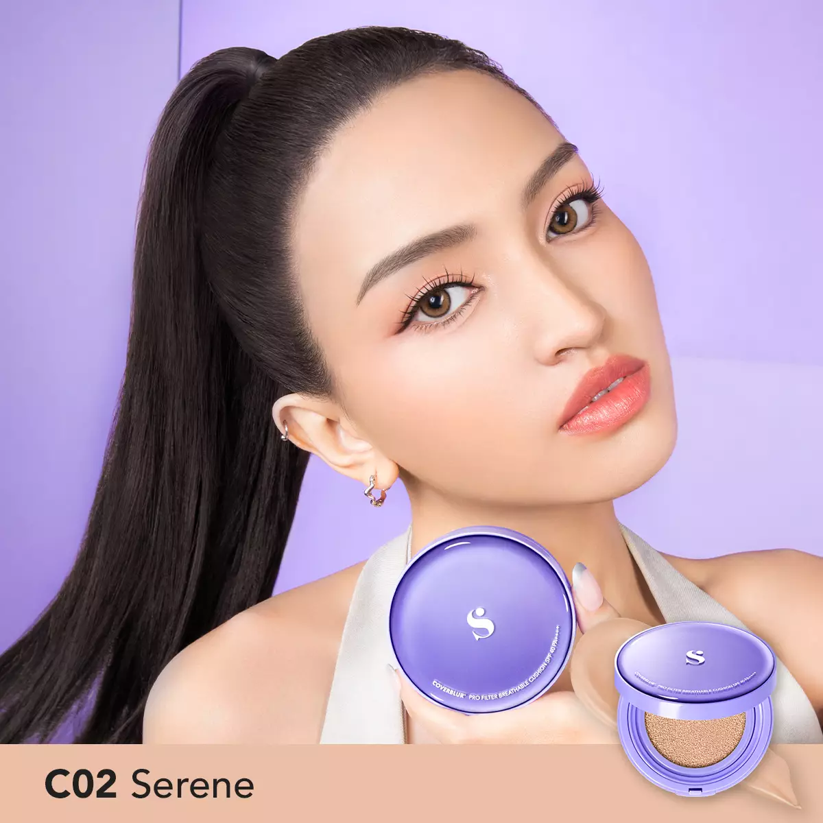 SOMETHINC Copy Paste COVERBLUR Powder Foundation -  C02 Serence