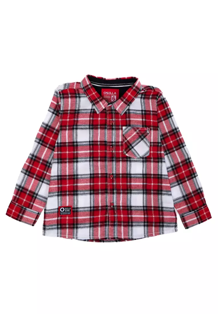 Jual Osella Kids [NEW] Osella Lunar Checkered Long Sleeve Shirt in