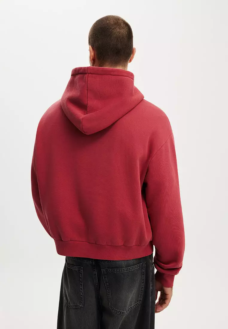 Cropped Fit Graphic Hoodie