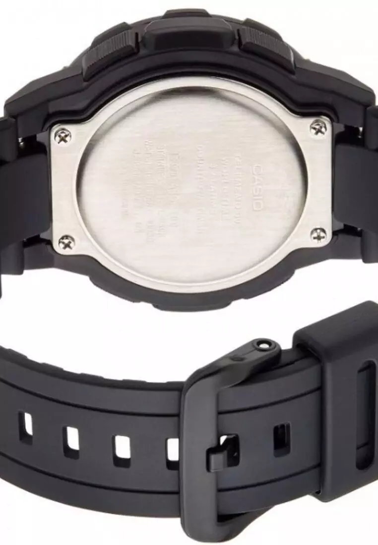 Men Analog-Digital Watch AEQ-100W-1AV Black Resin Strap