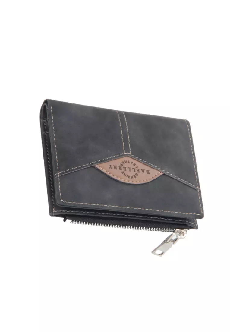 Dompet Lipat Pria Model Pendek Tekstur Halus Bahan Kulit PU Leather Quality Premium ORIGINAL