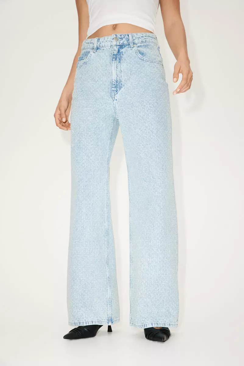 Bouclé denim jeans