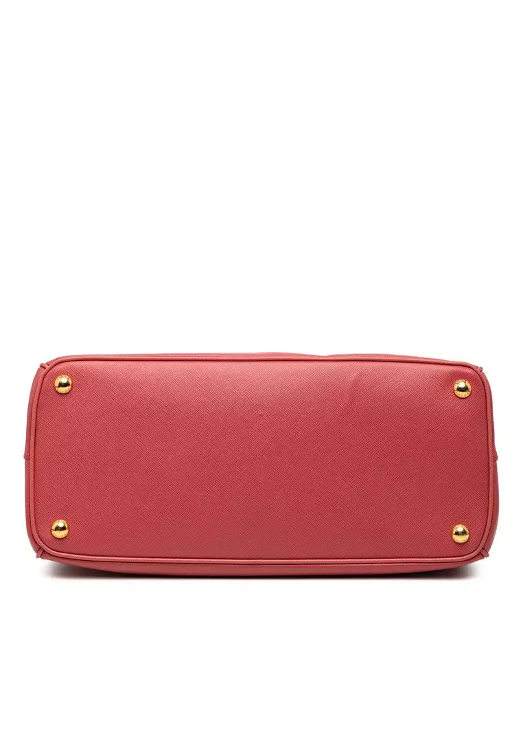 Pre-Loved Prada Medium Saffiano Lux Galleria Double Zip Satchel