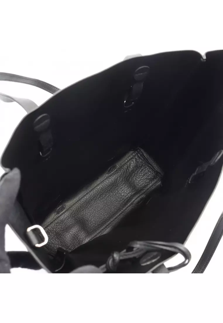 Pre-Loved BALENCIAGA Everyday tote XS Handbag tote bag leather black 2WAY